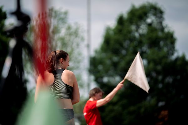 Luzie Sophie Probst (LC Paderborn) im Weitsprung am 14.05.2022 beim Nationalen Leichtathletik-Meeting im Erika-Fisch-Stadion in Hannover